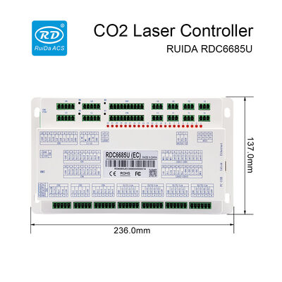 RDC6685U Double Heads Asynchronously Laser Controller For CO2 Engraving Cutting Machine